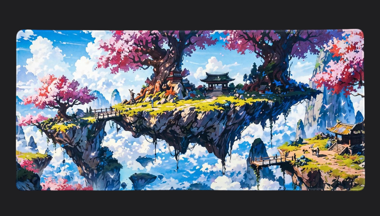 Floating Islands Gaming Mauspad 90x40