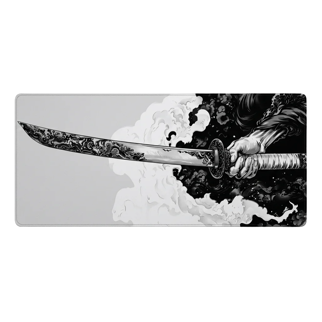 XXL Gaming Mauspad Katana (90x40 cm) Schreibtischunterlage – Japan Design