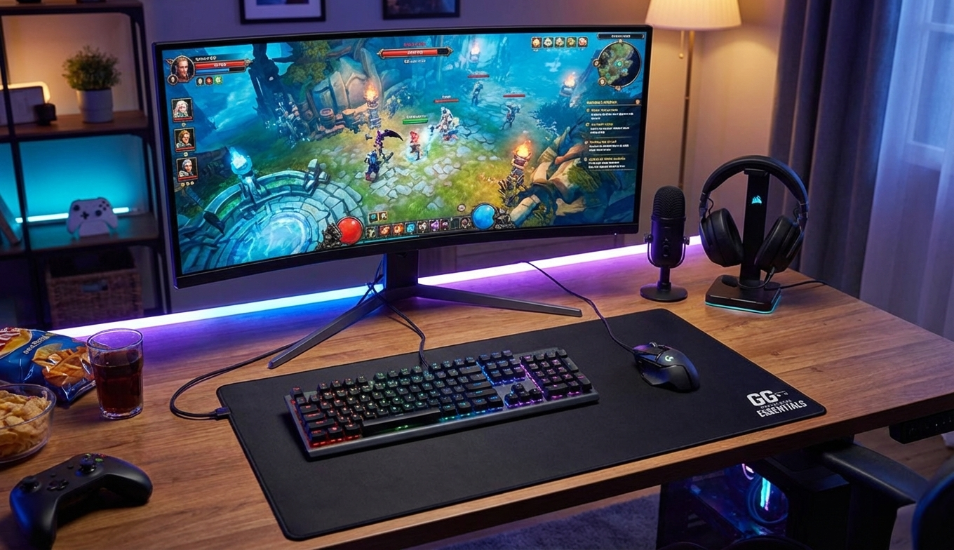 Gaming Desk Mousepad GG-Essentials 900×400x3
