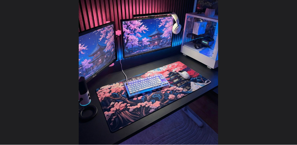 Gaming Desk Mousepad Sakura 900×400x3mm