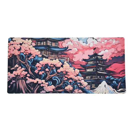 XXL Gaming Mauspad »Sakura Peak« (90x40 cm) Schreibtischunterlage – Kirschblüten Design