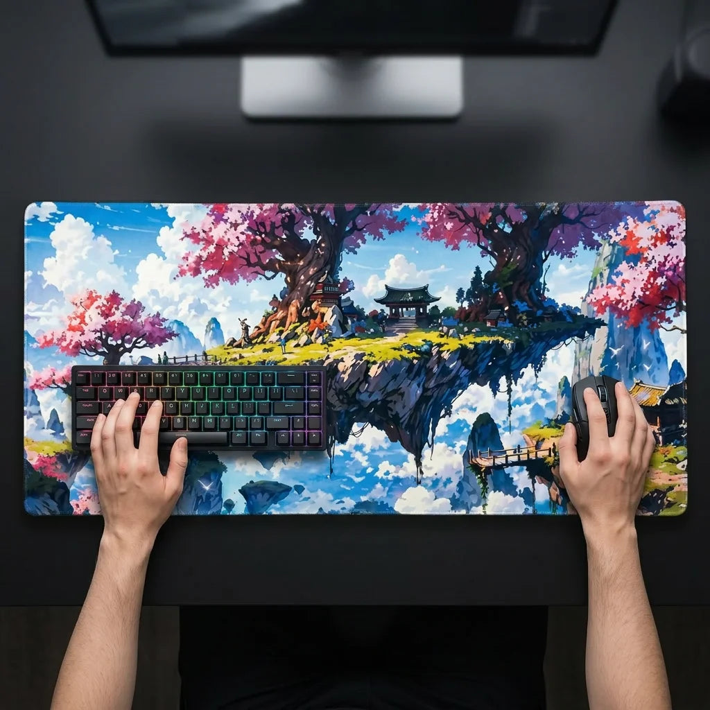 XXL Gaming Mauspad »Floating Islands« (90x40 cm)–Schreibtischunterlage