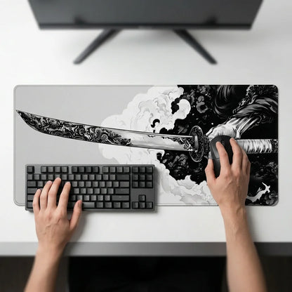 XXL Gaming Mauspad Katana (90x40 cm) Schreibtischunterlage – Japan Design