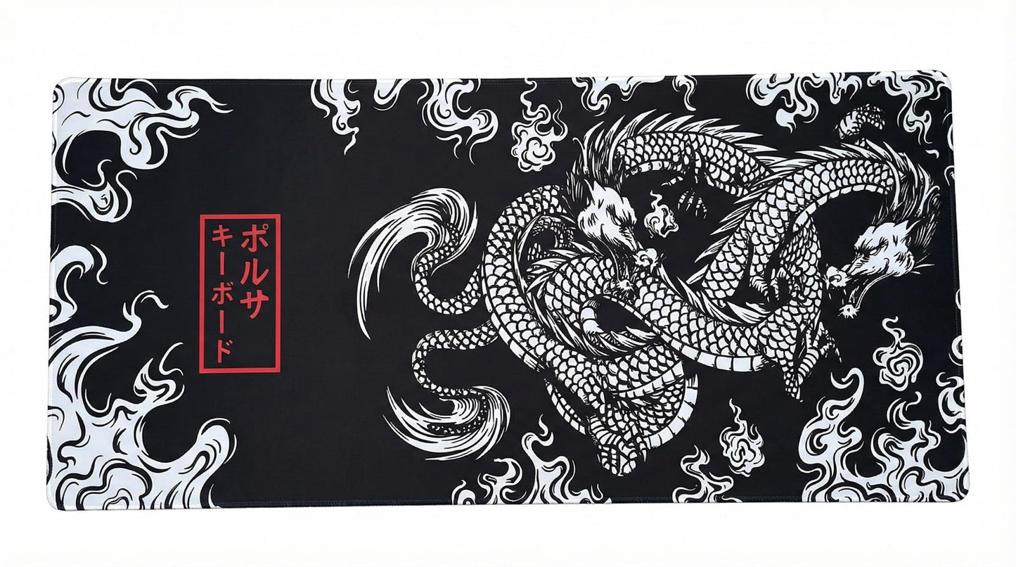 Gaming Desk Mousepad Dragon Noir 900×400x3